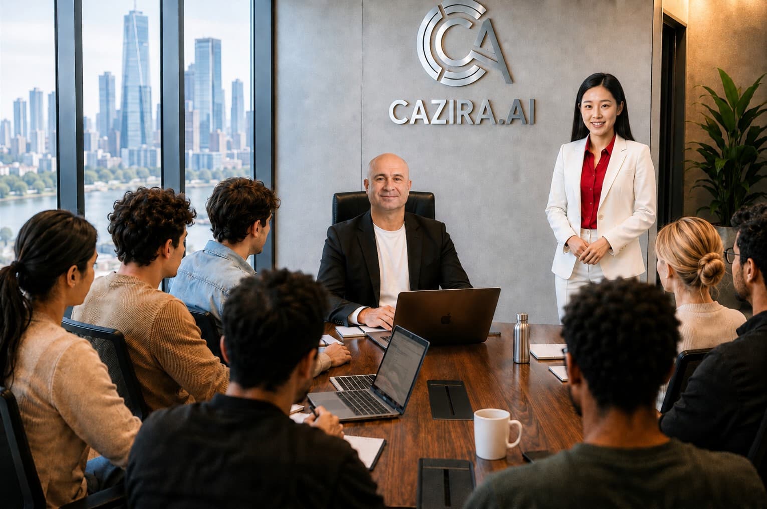 A working session in the Cazira boardroom